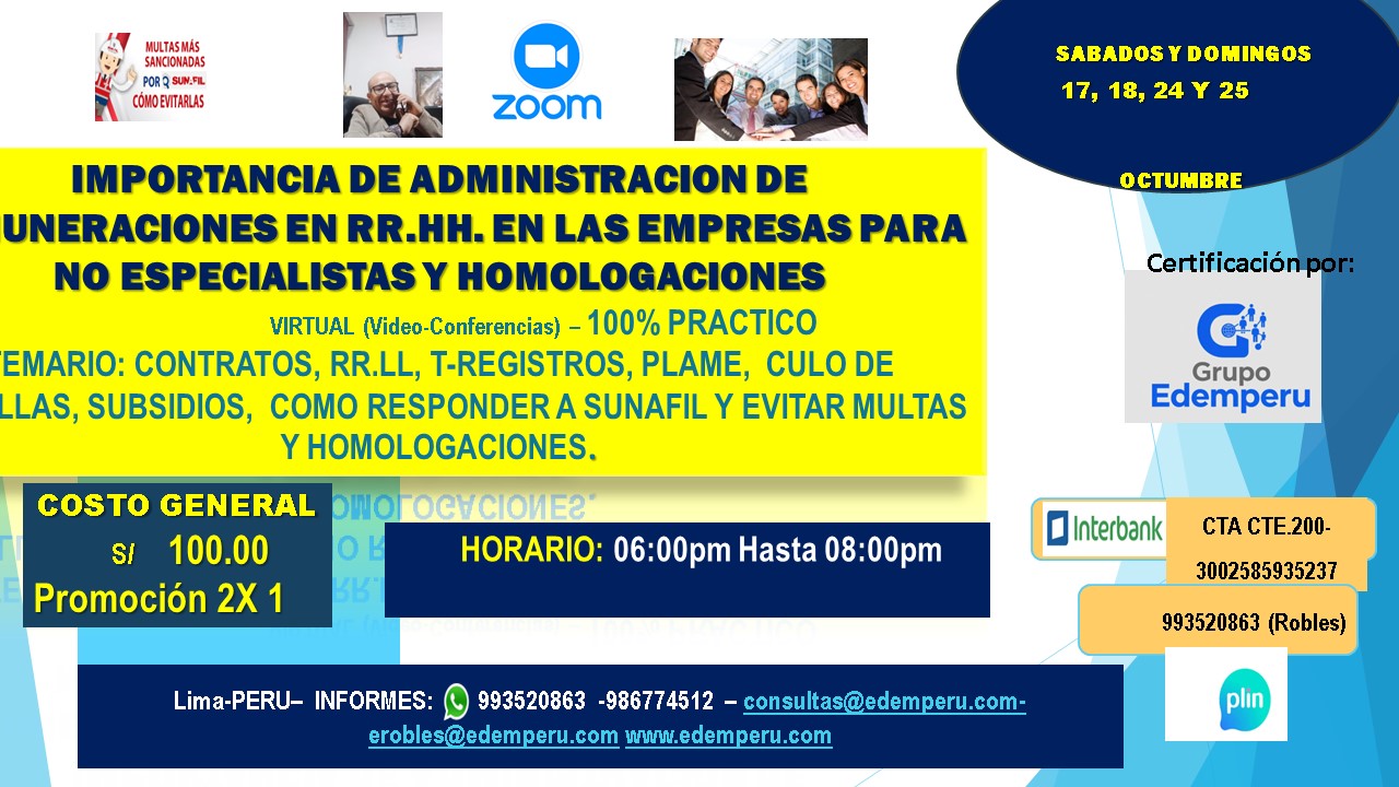 CURSO PLANILLAS PARA FINES DE SEMANA
